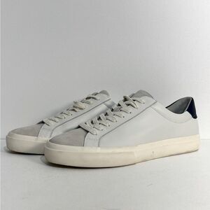 Vince Minimalist White Leather and Suede Sneaker Men’s 10 Euro 44